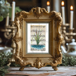 "Recorder Cattails" Print