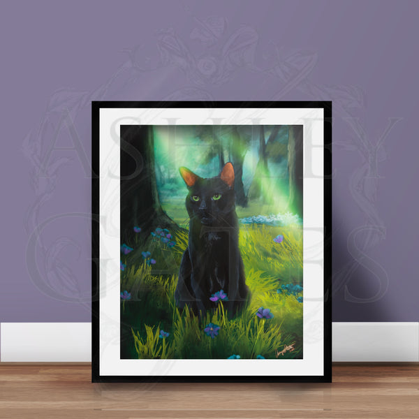 Black Cat Full Art Print
