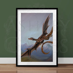 Flying 2/2 Dragon Token Full Art Print
