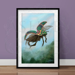 Green Beetle Full Art Print
