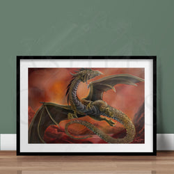 Golden Dragon Art Print