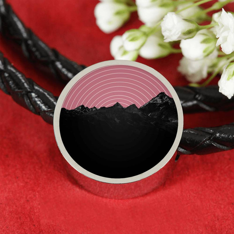 Posh Society “Vinyl Mountains” Leather Wrap Bracelet