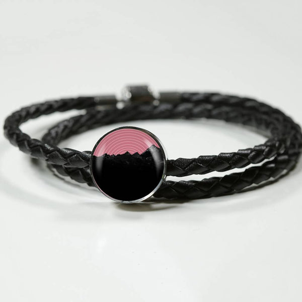 Posh Society “Vinyl Mountains” Leather Wrap Bracelet