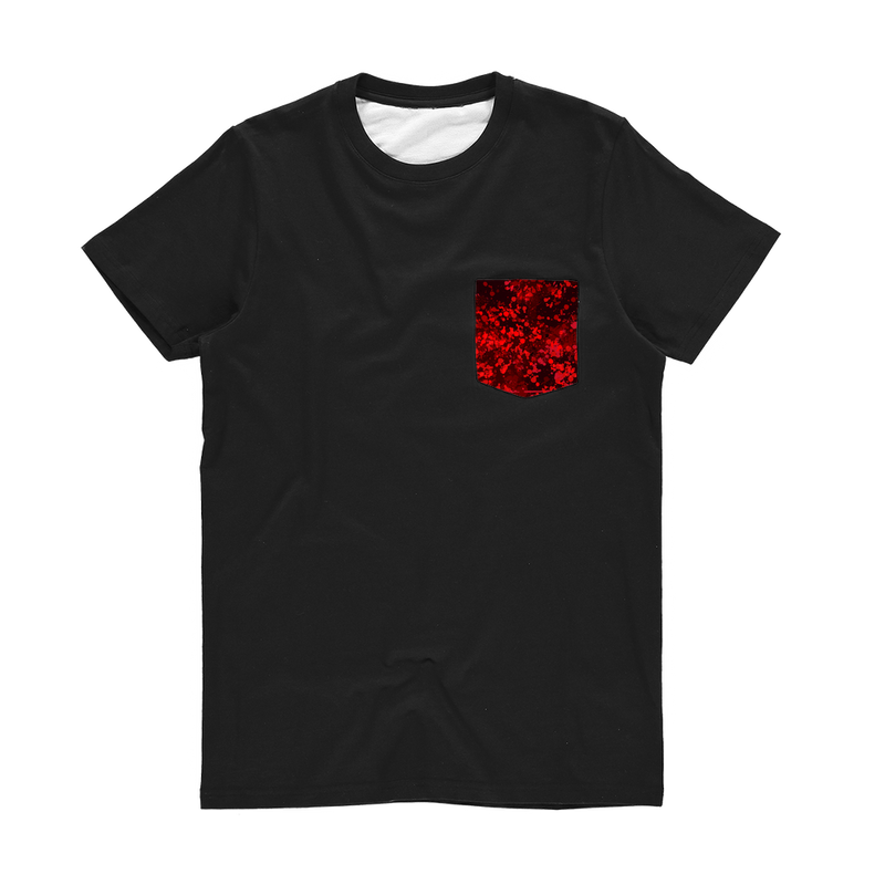 Dark Blood Splatter ﻿Classic Sublimation Pocket T-Shirt